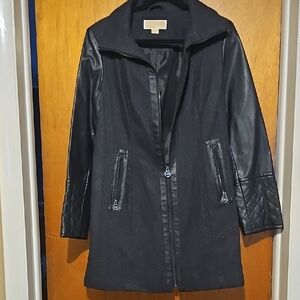 Michael Kors Black and Gray Trench Coat